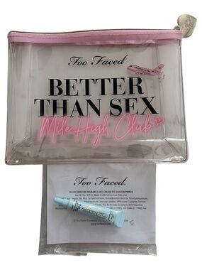 Too faced beauty zip pouch + eyeshadow insurance primer